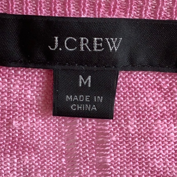 EUC- J. Crew Geranium Linen Sweater w/ pocket, Medium - Picture 7 of 9